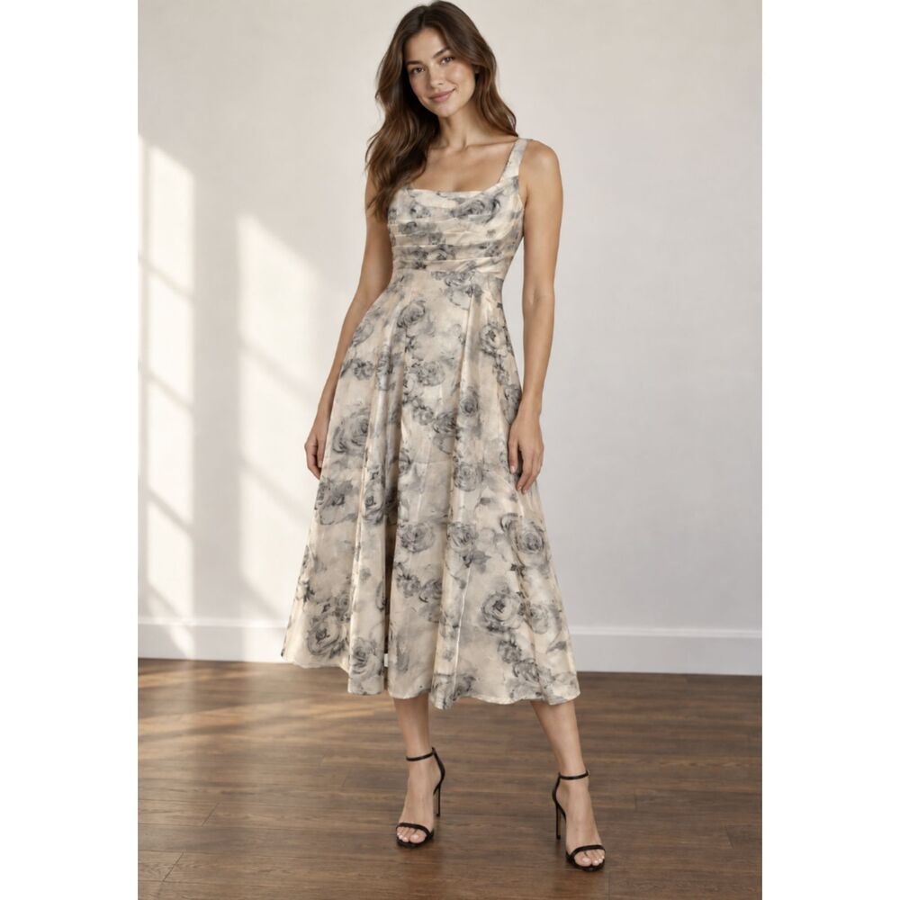 Aconiconi Floral Midi Dress- s